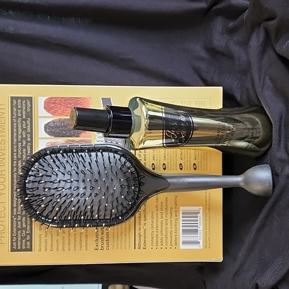 NIB Set Just For Extensions Leave-in Conditioner and Brush - Picture 4 of 4
